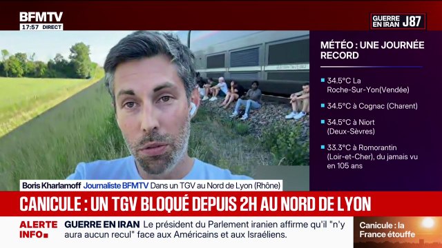 Canicule: un TGV est bloqué depuis deux heures au nord de Lyon, les passagers évacués face à la chaleur
