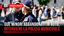 Due minori abbandonati in auto, interviene la polizia municipale