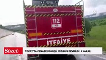 Tokat'ta cenazeden dönenleri taşıyan midibüs devrildi, 4 kişi yaralandı
