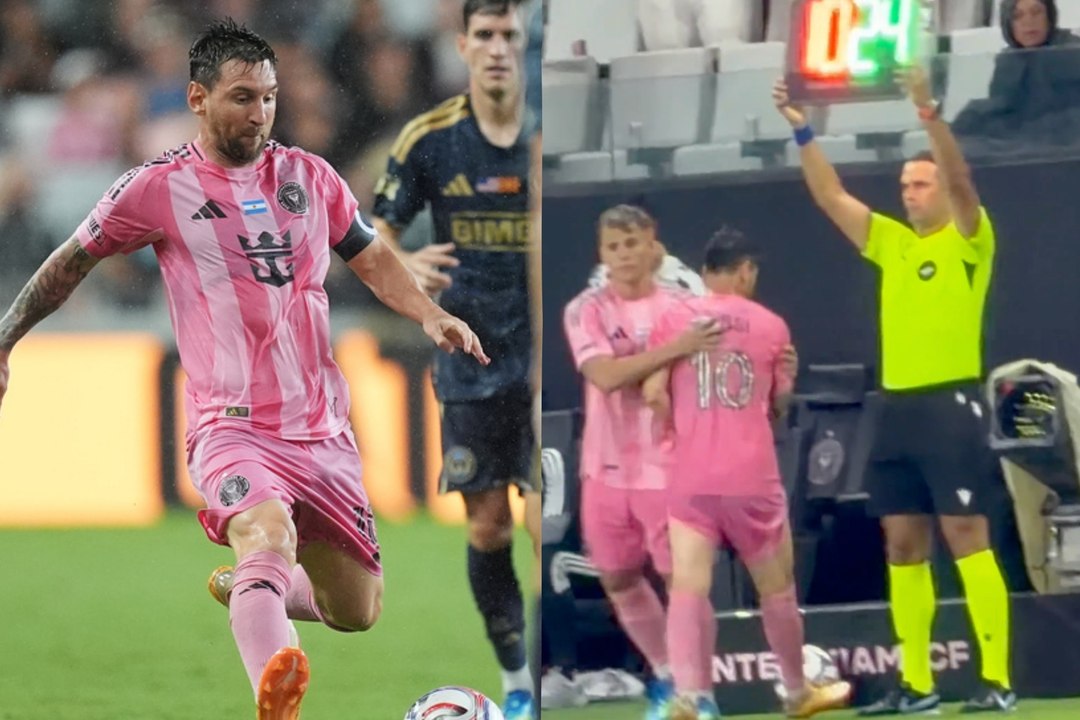 Lionel Messi leaves Inter Miami match early after grabbing left thigh worrying Argentina fans