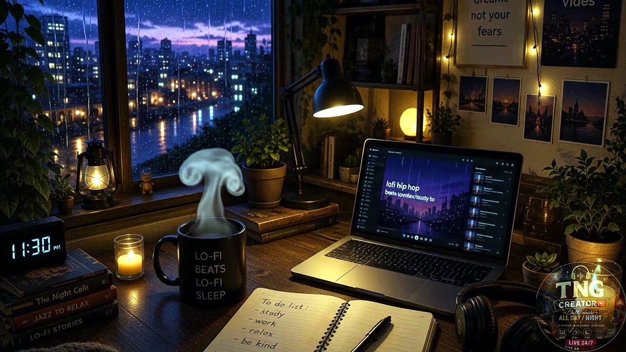 Episode 15 — Midnight Rain LoFi 🌧️🎶 | Calm Chill Beats for Relaxing & Sleeping
