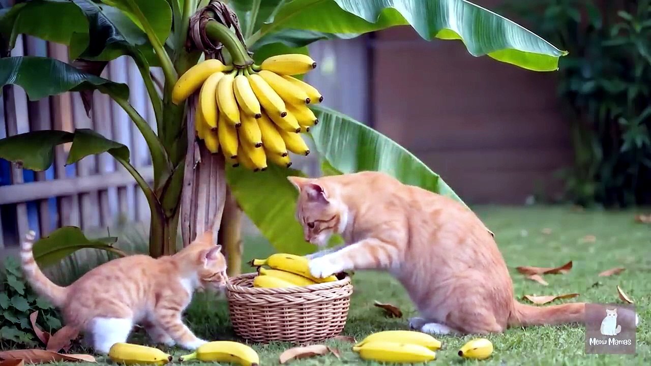 Mama Cat Trims Fur on the Farm and Makes Tiger Hat For Kittens At Home🐾🎩🐯 (1)