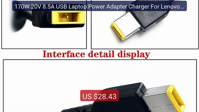 170W 20V 8.5A USB Laptop Power Adapter Charger For Lenovo Thin... Best Buy 2026 | Great Quality!