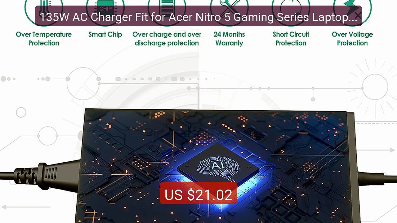 135W AC Charger Fit for Acer Nitro 5 Gaming Series Laptop Adap... -- Hot Deal 2026 | Limited Offer!