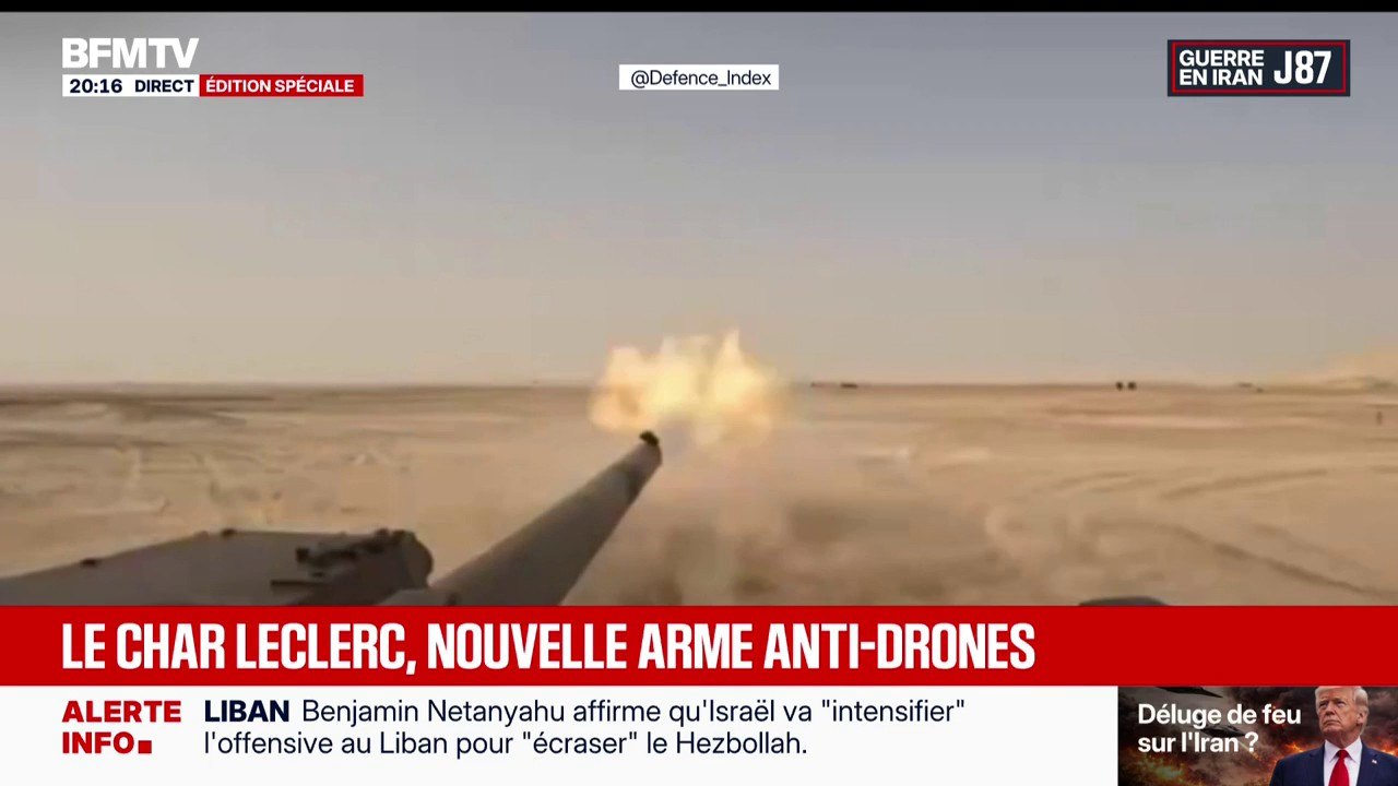 Les images de l'armée française qui utilise un char Leclerc, nouvelle arme anti-drones