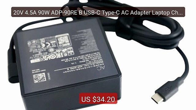 20V 4.5A 90W ADP-90RE B USB-C Type-C AC Adapter Laptop Char... Top Pick 2026 | Unbeatable Price!