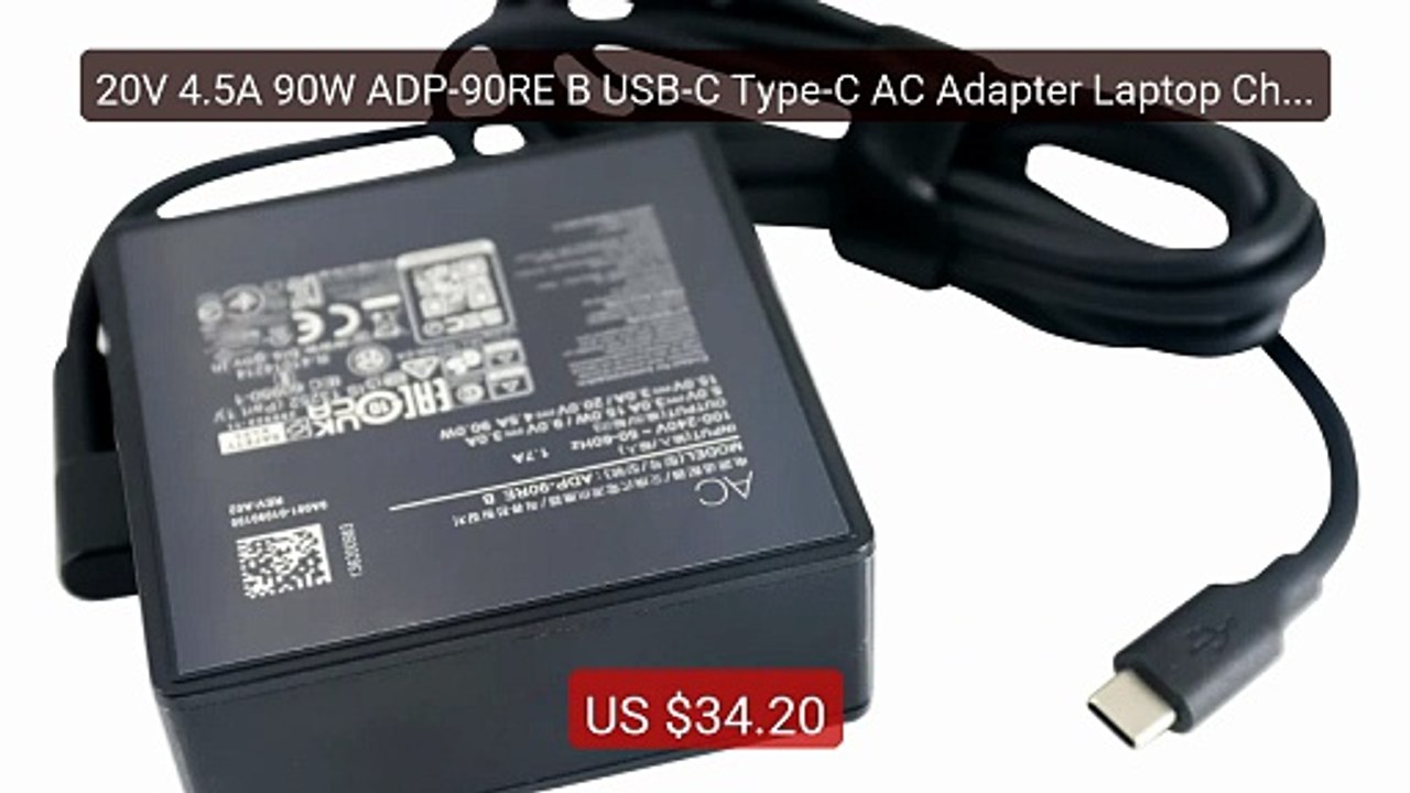 20V 4.5A 90W ADP-90RE B USB-C Type-C AC Adapter Laptop Char... -- Top Pick 2026 | Unbeatable Price!