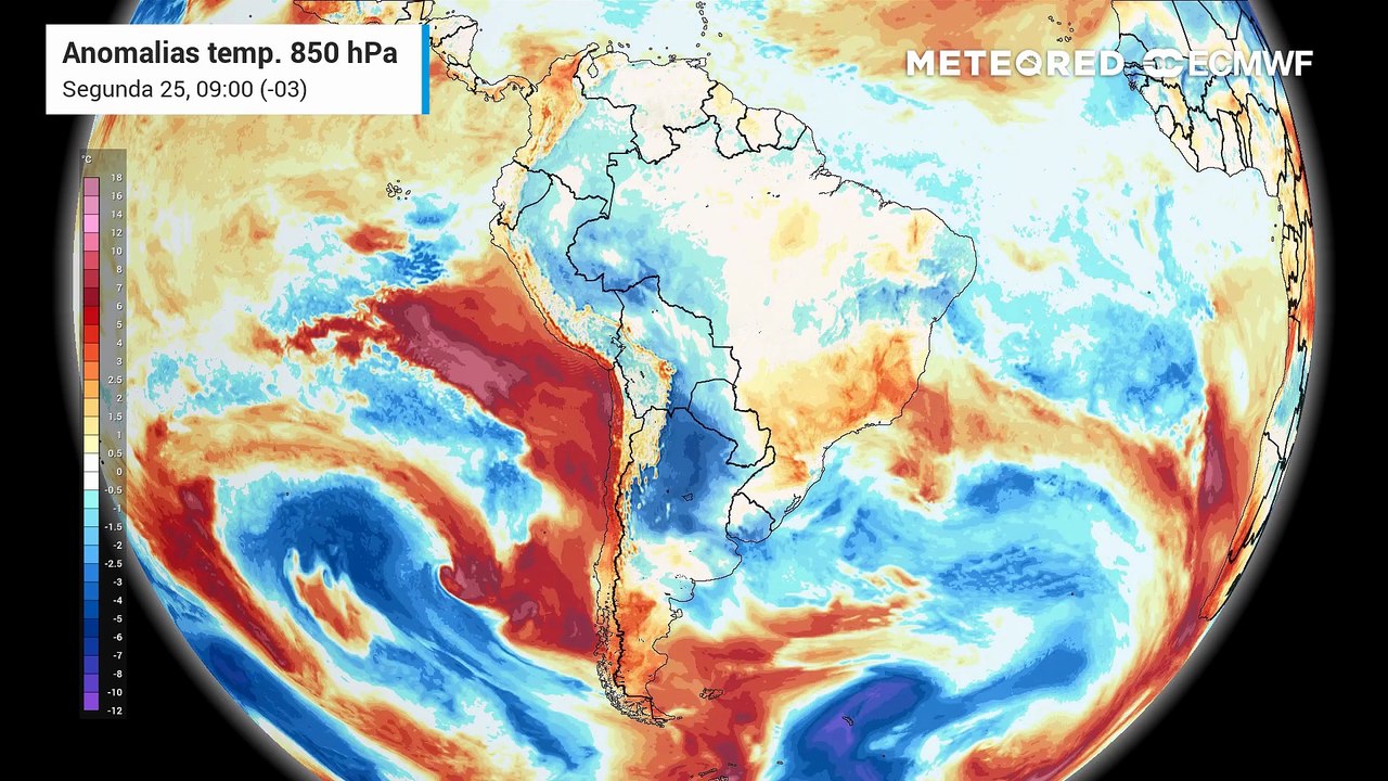 Segunda-feira, 25 de Maio: Nova massa de ar polar atua no Sul e Sudeste e chegará até Bahia