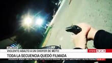 Violento asalto a un chofer de moto