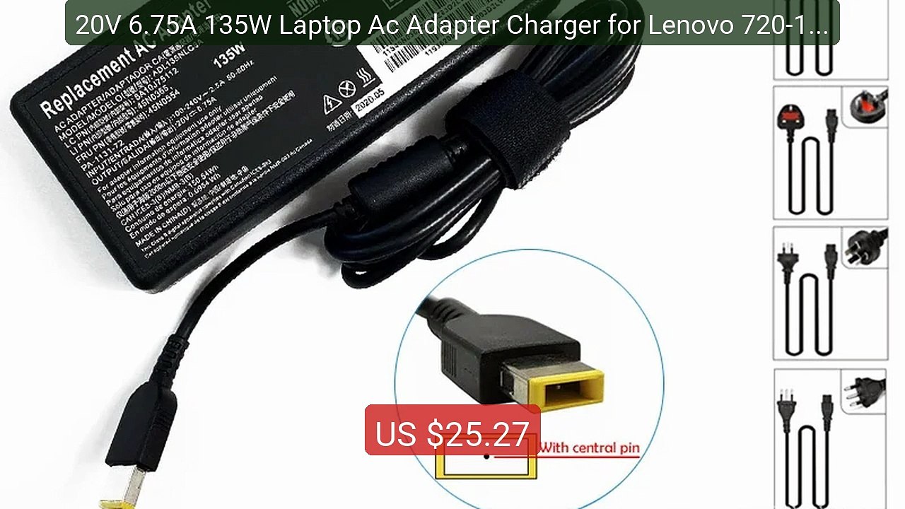 20V 6.75A 135W Laptop Ac Adapter Charger for Lenovo 720-15IKB ... -- Best Buy 2026 | Great Quality!