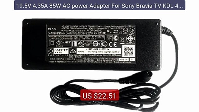 19.5V 4.35A 85W AC power Adapter For Sony Bravia TV KDL-48R470... Hot Deal 2026 | Limited Offer!