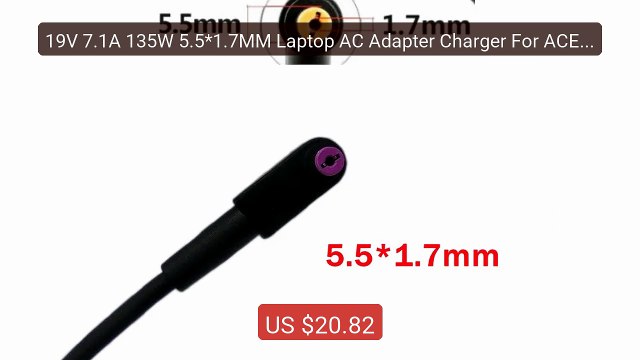 19V 7.1A 135W 5.5*1.7MM Laptop AC Adapter Charger For ACER Aspire ... Best Deal 2026 | Shop Now!