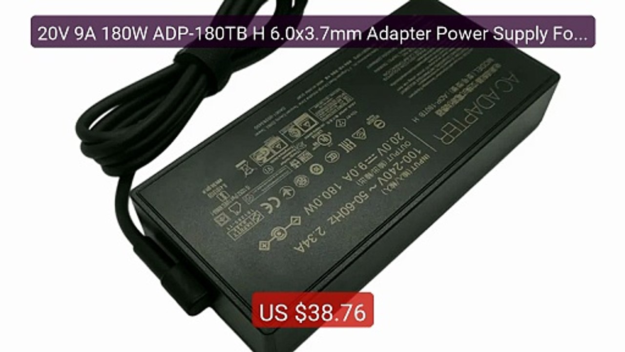 20V 9A 180W ADP-180TB H 6.0x3.7mm Adapter Power Supply For As... -- Amazing Value 2026 | Must Have!