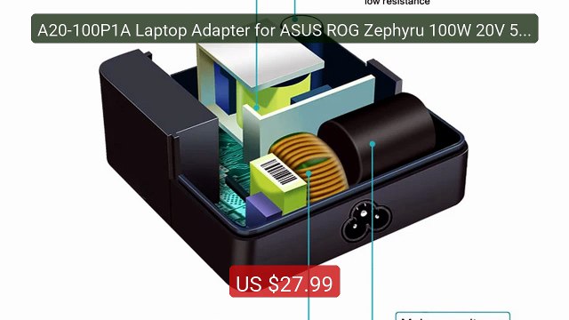 A20-100P1A Laptop Adapter for ASUS ROG Zephyru 100W 20V 5A Ty... Amazing Value 2026 | Must Have!