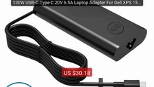 130W USB-C Type C 20V 6.5A Laptop Adapter For Dell XPS 15 9570 9575... -- Top Rated 2026 | Buy Now!