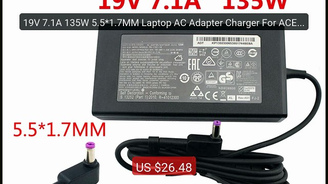 19V 7.1A 135W 5.5*1.7MM Laptop AC Adapter Charger For ACER Aspire ... Best Deal 2026 | Shop Now!
