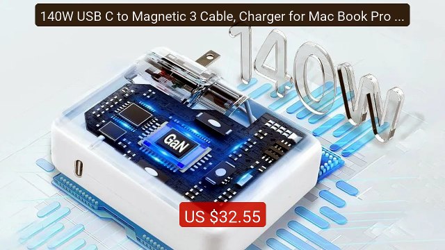140W USB C to Magnetic 3 Cable, Charger for Mac Book Pro 16,15... Best Buy 2026 | Great Quality!