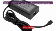 20V 5A 100W USB C Type-C Charger Power AC Laptop Charger Ad... -- Top Pick 2026 | Unbeatable Price!
