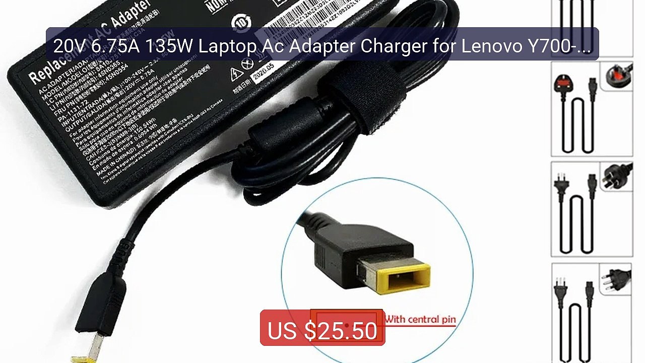 20V 6.75A 135W Laptop Ac Adapter Charger for Lenovo Y700-15... -- Top Pick 2026 | Unbeatable Price!