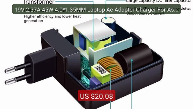 19V 2.37A 45W 4.0*1.35MM Laptop Ac Adapter Charger For Asus Vi... Hot Deal 2026 | Limited Offer!