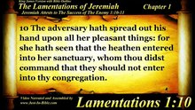 Lamentations Complete | Bible Book 25 | The Holy Bible | KJV HD Audio Text Read Along