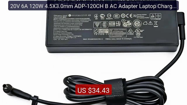 20V 6A 120W 4.5X3.0mm ADP-120CH B AC Adapter Laptop Charger... Top Pick 2026 | Unbeatable Price!