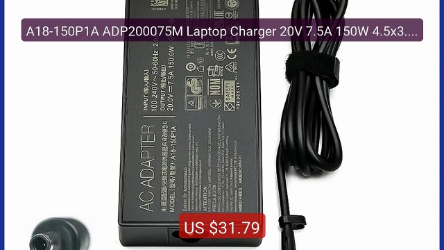 A18-150P1A ADP200075M Laptop Charger 20V 7.5A 150W 4.5x3.0mm A... Best Buy 2026 | Great Quality!