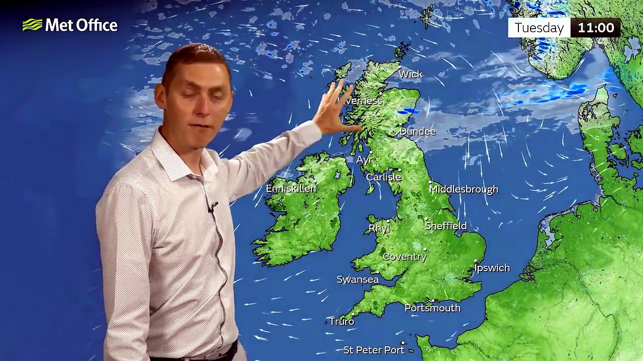 Met Office Tuesday Morning Weather Forecast 26/05/2026