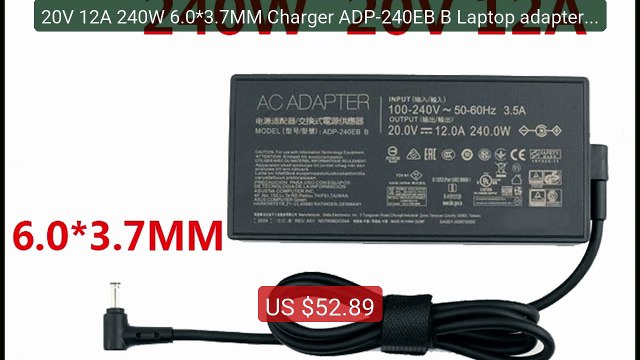 20V 12A 240W 6.0*3.7MM Charger ADP-240EB B Laptop adapter For ... Hot Deal 2026 | Limited Offer!