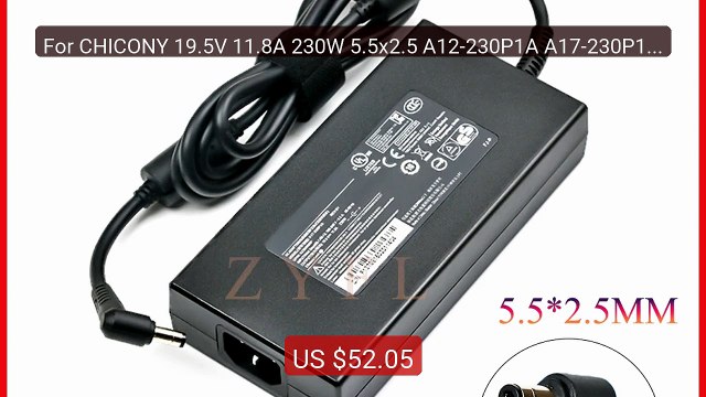 For CHICONY 19.5V 11.8A 230W 5.5x2.5 A12-230P1A A17-230P1A ... Top Pick 2026 | Unbeatable Price!