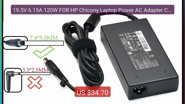 19.5V 6.15A 120W FOR HP Chicony Laptop Power AC Adapter Cha... Top Pick 2026 | Unbeatable Price!