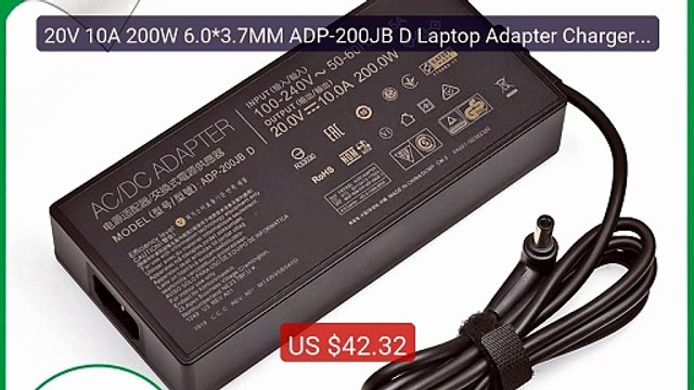 20V 10A 200W 6.0*3.7MM ADP-200JB D Laptop Adapter Charger For ... Hot Deal 2026 | Limited Offer!