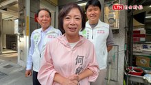何欣純東勢市場掃街   自稱「菜市仔夫人」要讓市民走路有風