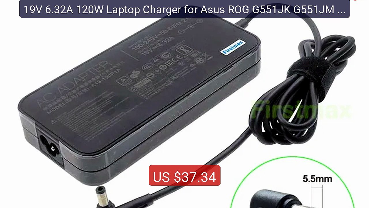 19V 6.32A 120W Laptop Charger for Asus ROG G551JK G551JM G551JQ G55... -- Top Rated 2026 | Buy Now!