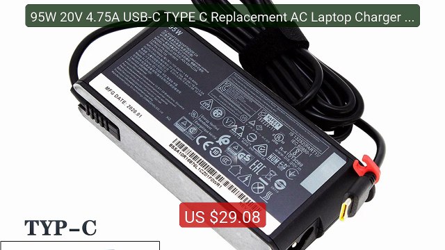 95W 20V 4.75A USB-C TYPE C Replacement AC Laptop Charger Adapter Fo... Top Rated 2026 | Buy Now!