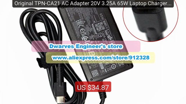 Original TPN-CA21 AC Adapter 20V 3.25A 65W Laptop Charger for... Amazing Value 2026 | Must Have!