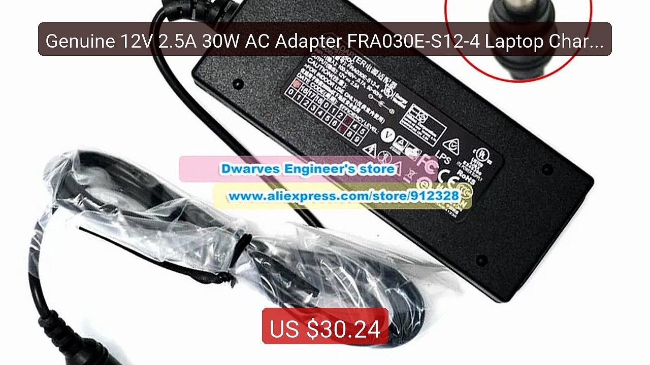 Genuine 12V 2.5A 30W AC Adapter FRA030E-S12-4 Laptop Charger for HA... -- Top Rated 2026 | Buy Now!