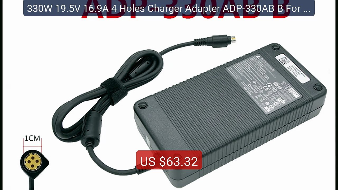 330W 19.5V 16.9A 4 Holes Charger Adapter ADP-330AB B For Clevo P370... -- Top Rated 2026 | Buy Now!