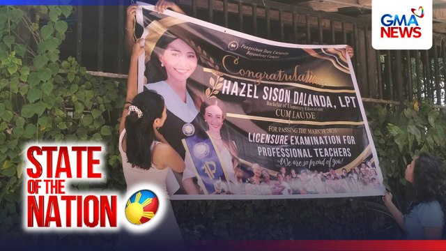 Congratulatory tarp para sa first LET passer ng angkan, naging pasasalamat na rin sa suporta ng pamilya | SONA