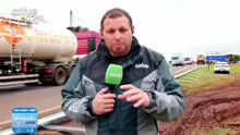 Guard-rail é instalado para bloquear acesso irregular na BR-277 em Cascavel