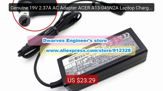 Genuine 19V 2.37A AC Adapter ACER A13-045N2A Laptop Charger f... Amazing Value 2026 | Must Have!