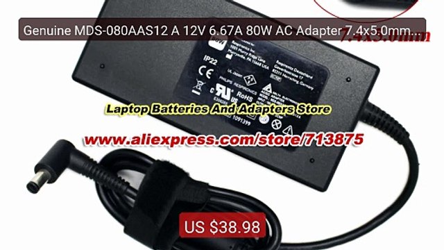 Genuine MDS-080AAS12 A 12V 6.67A 80W AC Adapter 7.4x5.0mm f... Top Pick 2026 | Unbeatable Price!