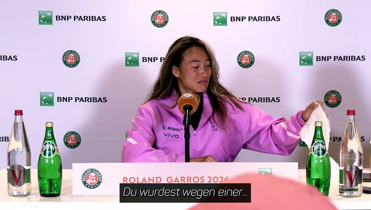 Tränen auf der PK: Große Emotionen bei Zheng nach deutlicher Pleite