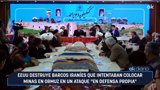 EEUU destruye barcos iraníes que intentaban colocar minas en Ormuz en un ataque en defensa propia