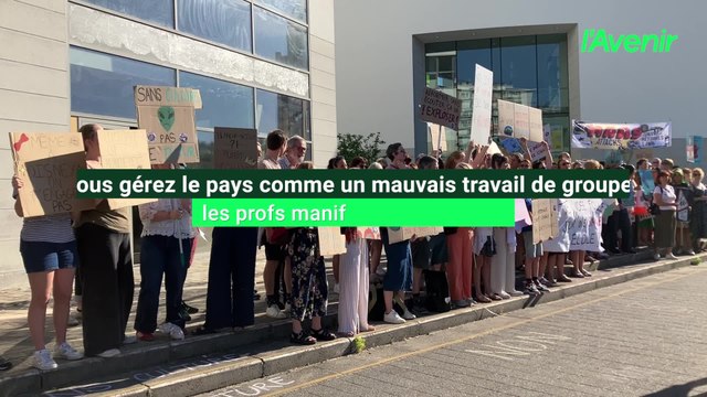 Vous gérez le pays comme un mauvais travail de groupe : les profs manifestent à Woluwe