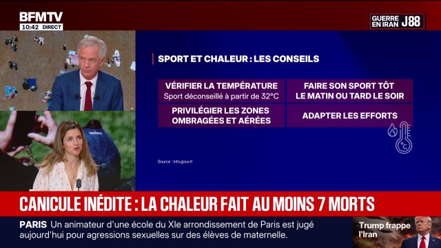 Canicule: sept décès liés directement ou indirectement à l'épisode de fortes chaleurs en France