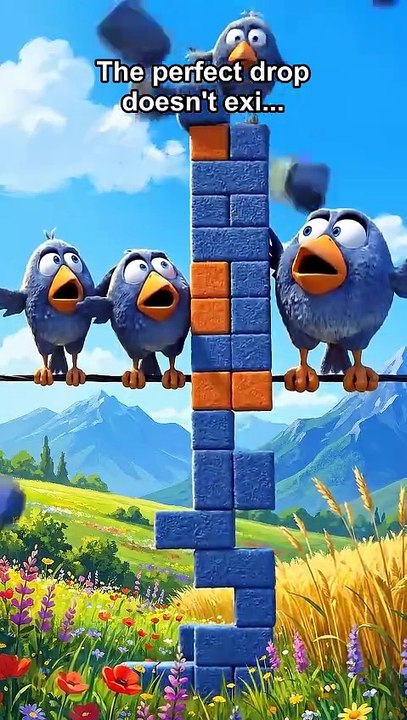 The perfect drop doesn't exi... 🧱😱 #talkingbirds