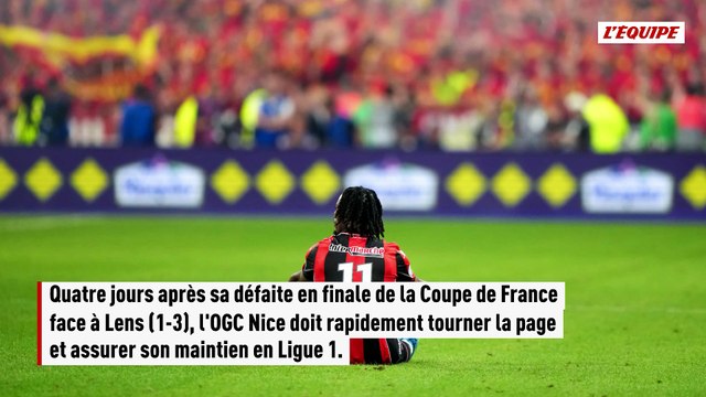Le groupe de l'OGC Nice pour le barrage aller contre Saint-Étienne - Foot - Barrages Ligue 1 / Ligue 2