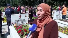 Edirnekapı Şehitliği'nde bayram arifesi yoğunluğu