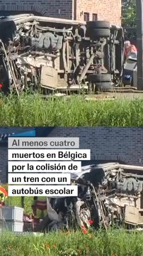 Al menos CUATRO FALLECIDOS tras el CHOQUE de un TREN y un MINIBÚS